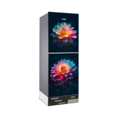VISION Glass Door Refrigerator RE-180 Liter Lotus Poddo Top Mount