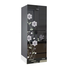 VISION Glass Door Refrigerator RE-240 Liter Mirror White Lilac Top Mount